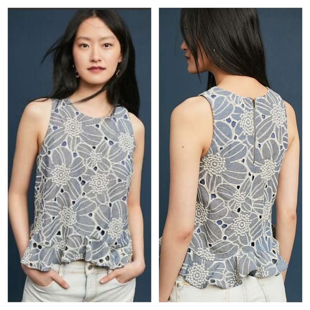 NWT Anthropologie Sunday in Brooklyn Pastoral Swing Top